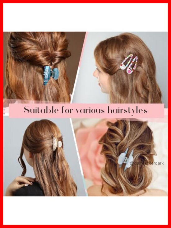 DIY Hair Claw Clips Kit Acrylic Hair Clips with Letters Beads Stickers main image 5